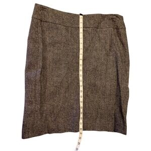 Cabi Brown Gray Tweed Pencil‎ Skirt Career Business Office Lined